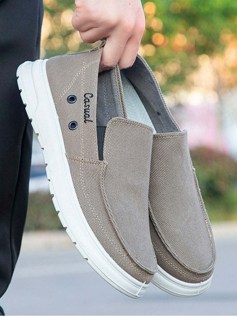 SIMANLAN Men Canvas Loafers Low Top Shoes Driving  display picture 1