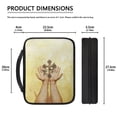 thumbnail image 5 of ZUXONGSY Cross Hummingbird Hand Print Bible Cover for Women Men Bible Carrying Case Bible Case Portable Bible Bag Large Church Bag with Handle Zippered Bible Study Supplies, 5 of 6
