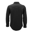 thumbnail image 2 of Men’s Casual Western Pearl Snap Button Down Long Sleeve Cowboy Dress Shirt (Black, XL), 2 of 3