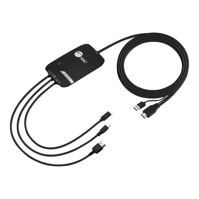 SIIG 3x1 HDMI 4K Multi format Presentation Switcher - BYOD - Video/audio switch - 1 x HDMI + 1 x Mini DisplayPort + 1 x USB-C - desktop