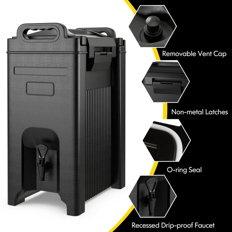 Stainless Steel Insulated Beverage Dispenser, 4.5 Gallon