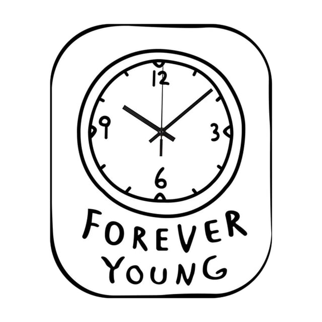 Reloj de pared acrílico con números de grafiti sencillos para pared, comedor interior estilo C