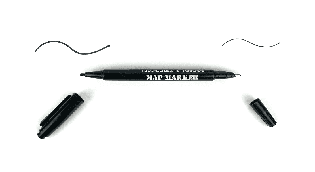 Land Nav Kit with Lensatic Compass, Protractor, Pace Counter & Map Markers