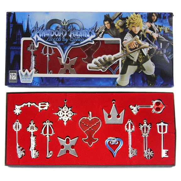 Silver Heart & Keyblade - Kingdom Hearts Necklace 13 pc. Pendant