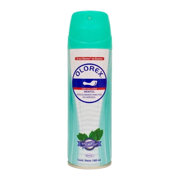 Desodorante para pies Olorex con triclosán mentol 180 ml