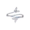 thumbnail image 1 of Anillo de cristal brillante para mujer, joyería para nudillos, decoración de mano curvada a la moda, joyería informal para fiesta de boda y Ropa, zapatos y accesorios Miscelánea Talla 6 Guardurnaity AP017313-01, 1 of 6