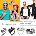 thumbnail image 3 of Juego De 20 Anillos Abiertos Vintage, Joyería Retro Punk Gótica, Anillos Abiertos Ajustables Para Hombres Y Mujeres, 3 of 4