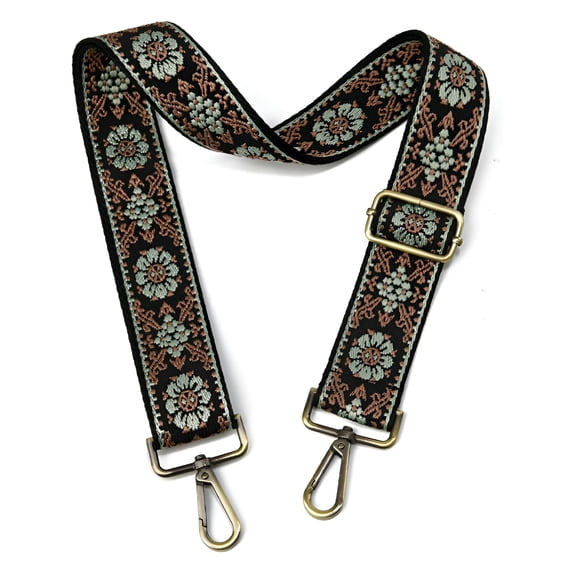 GASTROPOD Purse Strap Adjustable Replacement Crossbody Bag Strap Retro Jacquard Embroidery Shoulder Straps for Canvas Bag