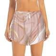 thumbnail image 4 of Lsque Rose Gold Glitter Splatter Printed Women's Running Shorts with Liner Pockets,Elastic Quick Dry Workout Athletic Gym Yoga Shorts,Womens High Waist Shorts-Medium, 4 of 9