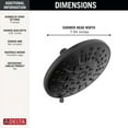 thumbnail image 6 of Delta Faucet 75617BL Matte Black, 4-Setting, 3.81-in, 1.75 GPM, Round High Pressure Fixed Showerhead, 6 of 7