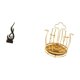 thumbnail image 5 of Escultura moderna de resina con forma de llama y organizador giratorio de tazas de metal para armario, sala de estar, adorno artístico de escritorio y, 5 of 8