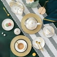 thumbnail image 6 of 22-Pieces Porcelain Tea Set, Cups& Saucer Service for 6, with Spoons,Teapot,Sugar Bowl,Creamer Pitcher and Golden Metal Rack,China Tea Gift Sets for Home&Party, 6 of 6