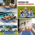 thumbnail image 4 of Dark Blue Greek Key Outdoor Rug for Patio/Deck/Porch, Non-Slip Large Area Rug 4 x 6 Ft, Geometric Greece Ancient Farmhouse Geo Indoor Outdoor Rugs Washable Area Rugs, Camping Rug Carpet Runner, 4 of 8