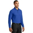 thumbnail image 4 of Port Authority Long Sleeve Core Classic Pique Polo-L (True Royal), 4 of 6