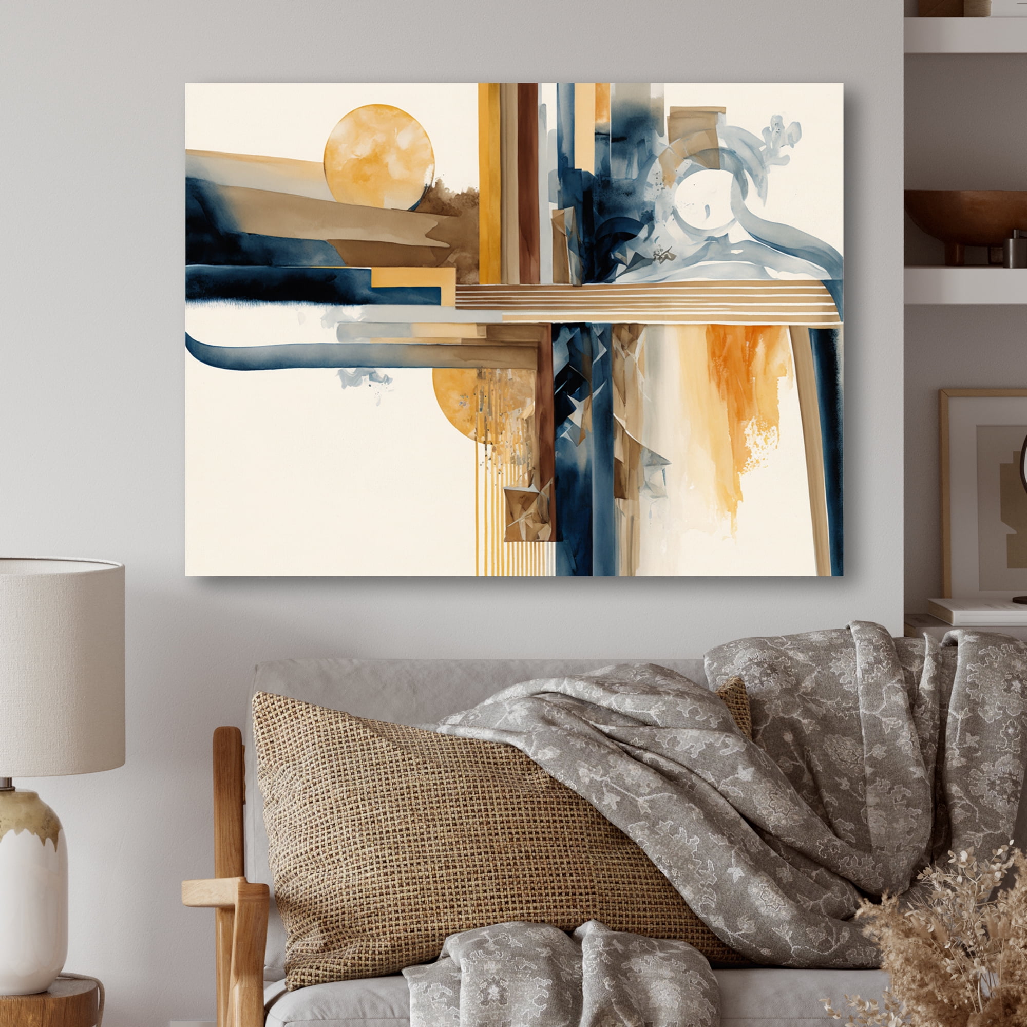 Designart Modern Watercolor Abstract III Canvas Wall Art