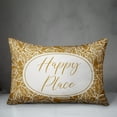 thumbnail image 3 of Creative Products Happy Place Yellow and White Leaf Pattern 14x20 Indoor / Outdoor Pillow, 3 of 3