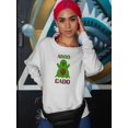 thumbnail image 2 of A Boo Cado Funny Halloween Pun Sweatshirt Women - Women Sweatshirt, White, 2XL, 2 of 4