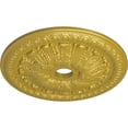 thumbnail image 3 of Ekena Millwork 27 7/8"OD x 3 7/8"ID x 2 1/2"P Tomango Egg & Dart Ceiling Medallion (Fits Canopies up to 6 3/4"), Hand-Painted Rich Gold, 3 of 6