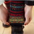 thumbnail image 4 of Women Bohemian Crochet Knitted Long Leg Warmers Spring Patchwork Knee High Warm Boot Socks, 4 of 5