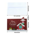 thumbnail image 3 of AuroraX Gift Card Red Santa Claus DIY Decorative Christmas Cards Blank Notecard Holiday House Christmas Decor, 3 of 6