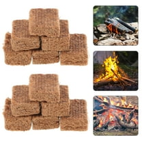 UNOMOR 10pcs Fire Bricks Fire Starter Cubes Brown Quick Ignition for Camping