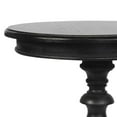 thumbnail image 3 of Ford 20" Diameter Round Black Solid Wood Rustic Pedestal End Table by East at Main, 3 of 5