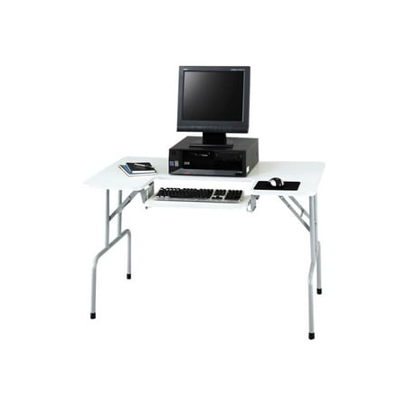 Folding Computer Table, Gray