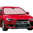 thumbnail image 2 of Fuzoiu Cartoon Strawberry Print Car Windshield Sun Shade,Block Uv Rays Sunshade,Foldable Front Window Sun Visor Protector for Car,SUV,Truck-Keep Vehicle Cool-Cartoon Strawberry, 2 of 8