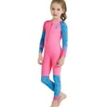 thumbnail image 3 of Full Body Swimsuit For Girls Boys Unisex Long Sleeve One Piece Rash Guard Swimming Bathing Suits Wetsuit UPF50+ UV Front Zipper Swimwear Beachwear, 3 of 8