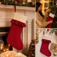 thumbnail image 7 of Large Christmas Stocking, 18.1 Inch Non Woven Hanging Pouch for Tree Fireplace and Wall, Festive Gift Bag Decoration for Home, Holiday Gift Pouch, 7 of 7