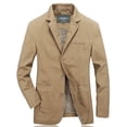 thumbnail image 4 of Traje de hombre de algodón de talla grande de primavera y otoño, traje casual para hombre, 4 of 6