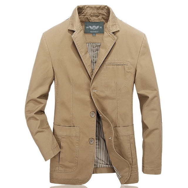 Traje de hombre de algodón de talla grande de primavera y otoño, traje casual para hombre