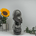 thumbnail image 2 of Gift Box Go 12" African Lady Resin Head Statue, African Women Sculpture, Set of 1, 2 of 9