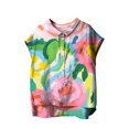 thumbnail image 2 of Pink Womens Summer Tops Cute Tops for Women Collar Non Sleeve Linen Shirts Plus Size Floral Blouses Casual Summer Clothes Going Out Tops for Women, 2 of 4