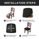 thumbnail image 5 of Beige,4 Piezas Housse Assise Chaise Elastique Jacquard Extensible Housse De Chaise Gaufre Pour Salle Manger, 5 of 5