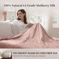 thumbnail image 3 of THXSILK Silk Comforter Duvet Quilt, 100% Tussah Silk Filling, 63% Cotton & 37% Polyester Outer Shell, Pink, King Size(102in x 91in), Silk Weight 5.29lb/2.4kg, 3 of 7