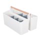 thumbnail image 1 of Bolsa de manualidades portátil con asa, divisores ajustables para suministros de arte, pinceles de maquillaje y organizador de escritorio de oficina, 1 of 7