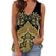 thumbnail image 1 of Qarigey Camiseta sin mangas con cuello en V sin mangas con estampado bohemio para mujer Prendas para la parte del cuerpo Verde 3XL Qarigey AP002039-06, 1 of 4