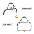thumbnail image 5 of Uxcell Metal Purse Frames, 8.07" 2Pack Kiss Lock Clasp Frame for Coin Bag DIY, Dark Grey, 5 of 6