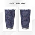 thumbnail image 3 of Haiem Watercolor Indigo Printed 20oz Straight Skinny Car Cups With Insulated Cup Sleeve Portable Handle, Sports Travel Coffee Mug, Stainless Steel, Insulated-Without Straw, 3 of 8