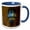 Blue/White, variant on 3drose, Morocco, Taroudant Province. Stanined Glass., 11oz Magic Transforming Mug