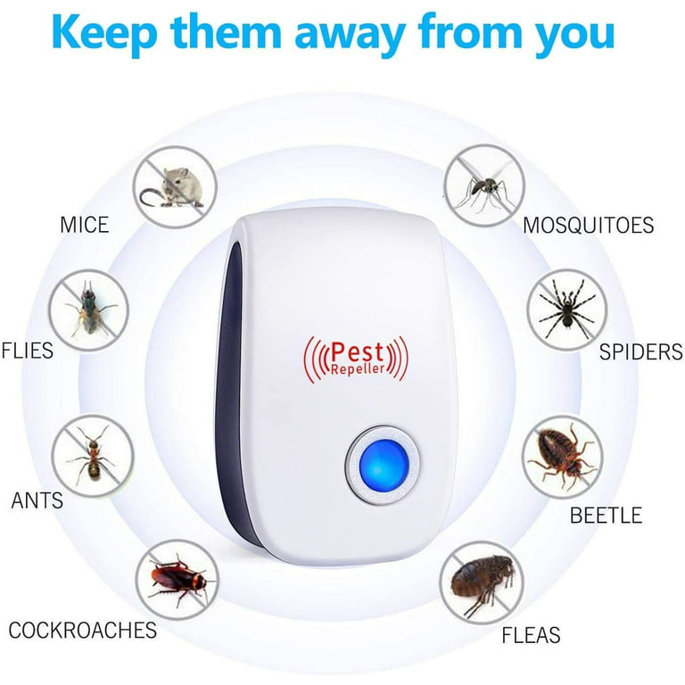 Ultrasonic Pest Repeller 6 Packs Electronic Plug in Indoor Sonic  Repellent pest Control for Bugs Roaches Insects Mice Spiders Mosquitoes :  Palmandpond: Health & Household