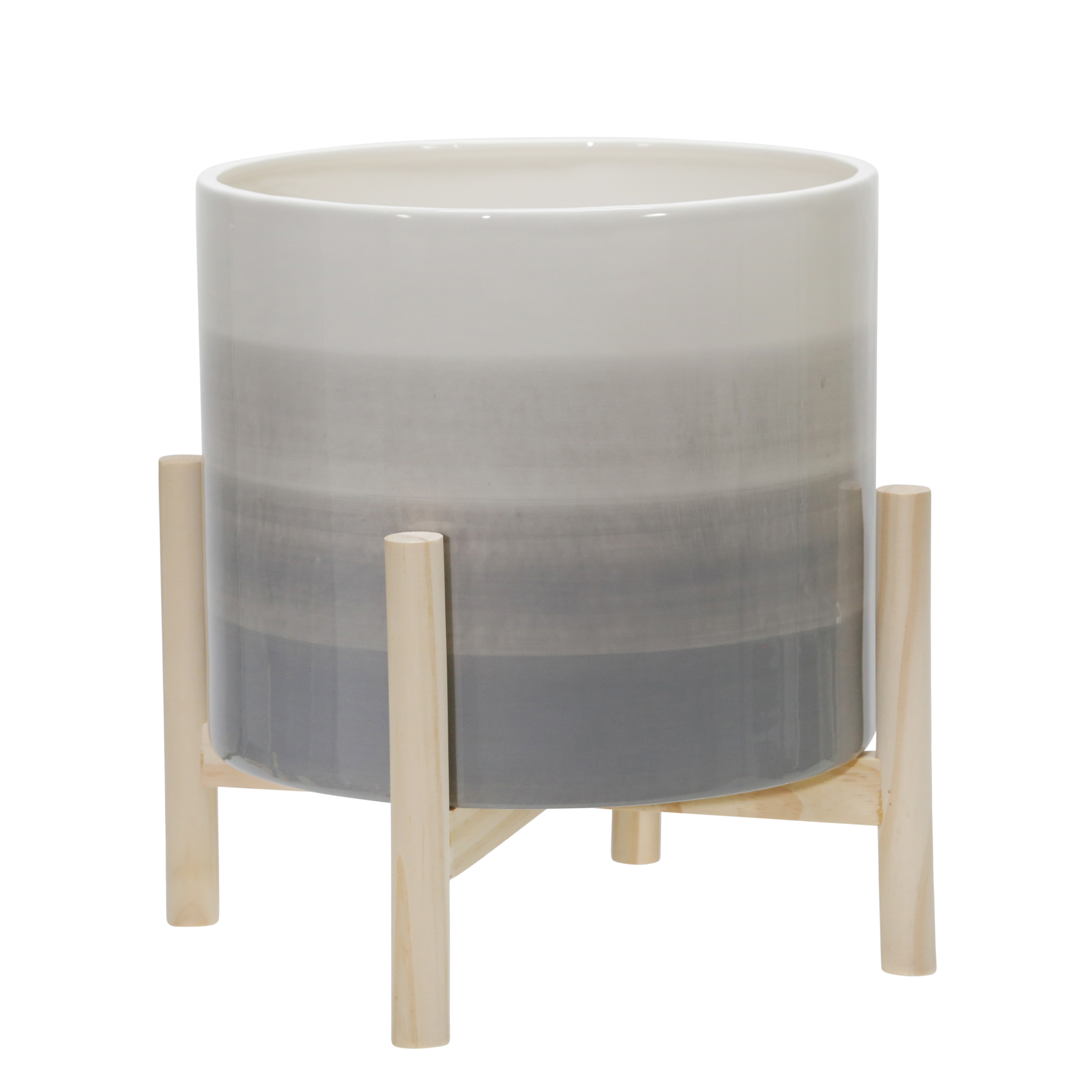 Sagebrook Home Keramik-Pflanzgefäß – Modernes Design In Blau, 8,25 X 8,25 X 8,5 Zoll