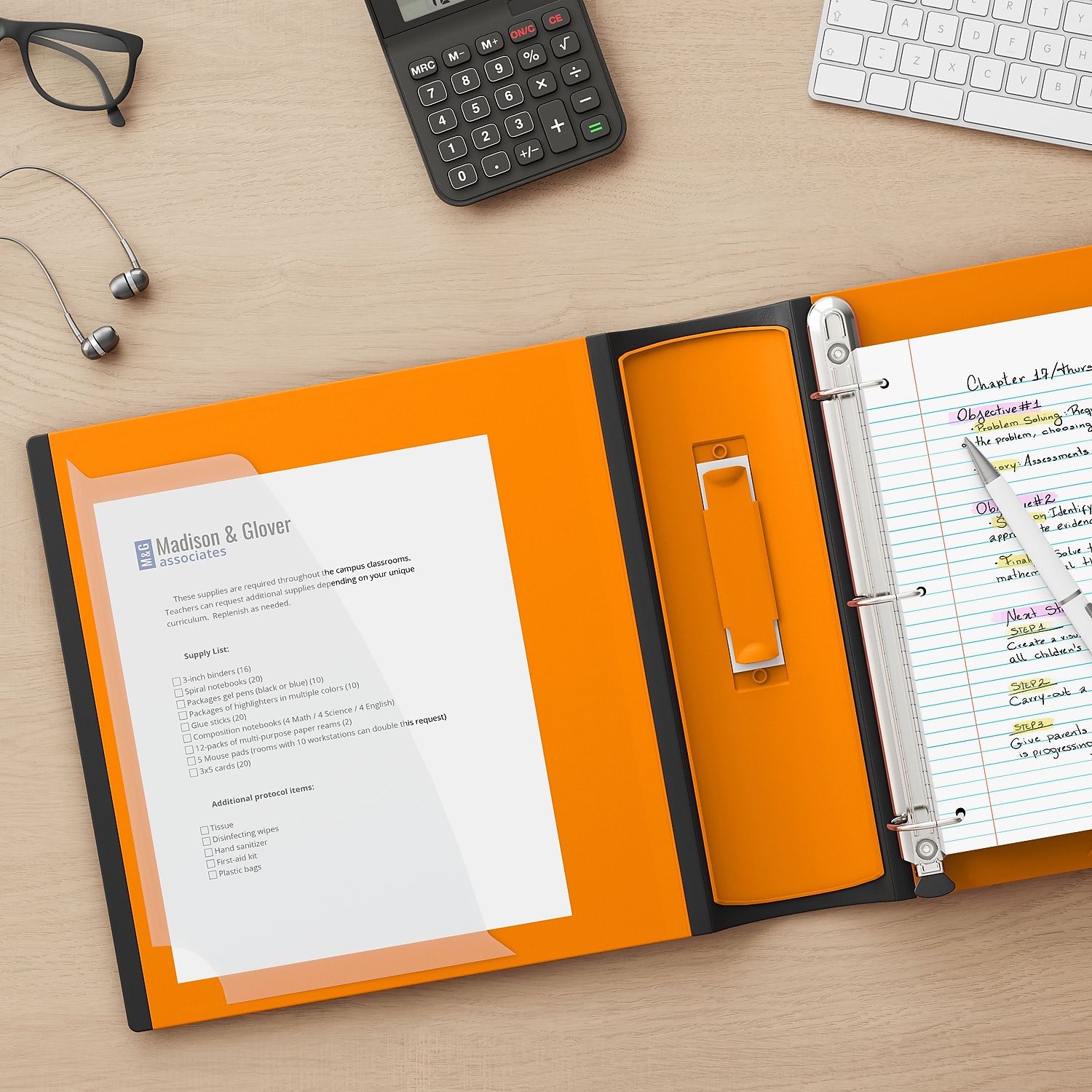Staples 3" 3-Ring Better Binder Orange 2/Pack ST55892-CCVS
