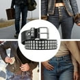 thumbnail image 5 of unbranded  PU Leather Belt Fashion Belts for Men Reversible Rivet Man Women's Black, 5 of 8