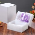 thumbnail image 7 of 200ml Double-Wall Glass Mug, Preserved Real Suspended Flowers, Clear Insulated Coffee Tea Cup with Handle, Purple, 7 of 7
