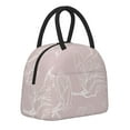 thumbnail image 2 of YFYANG Portable Waterproof Insulated Lunch Bag, Pink Floral Texture Reusable Cooler Bag / Picnic Bag for Adults Teens, 2 of 9