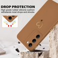 thumbnail image 2 of for Samsung Galaxy S23 Plus Case Girls Women, Cute Love Heart Pattern Phone Case Flexible Liquid Silicone Shockproof Protective Bumper Cover for Samsung Galaxy S23 Plus-Coffee, 2 of 14