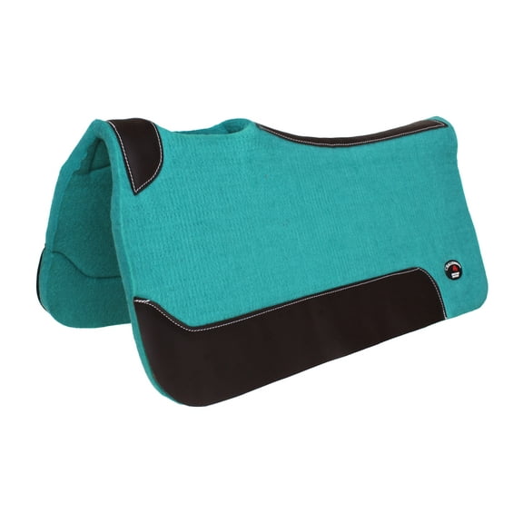 Horse 32"x15" Western Contoured Wool Felt Therapeutic Saddle Pad Teal 3981TL2