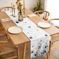 thumbnail image 3 of Table Runner 72 Inches Long for Kitchen Dining, Navy Blue Flowers Dresser Scarf Farmhouse, Dining Table Decorations for Wedding/Parties, Spring Floral Elegant Pastoral Watercolor 13 x 72 In, 3 of 8